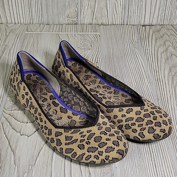 Rothy's Knit Leopard Print Flats Womens Size 5 - Picture 9 of 13